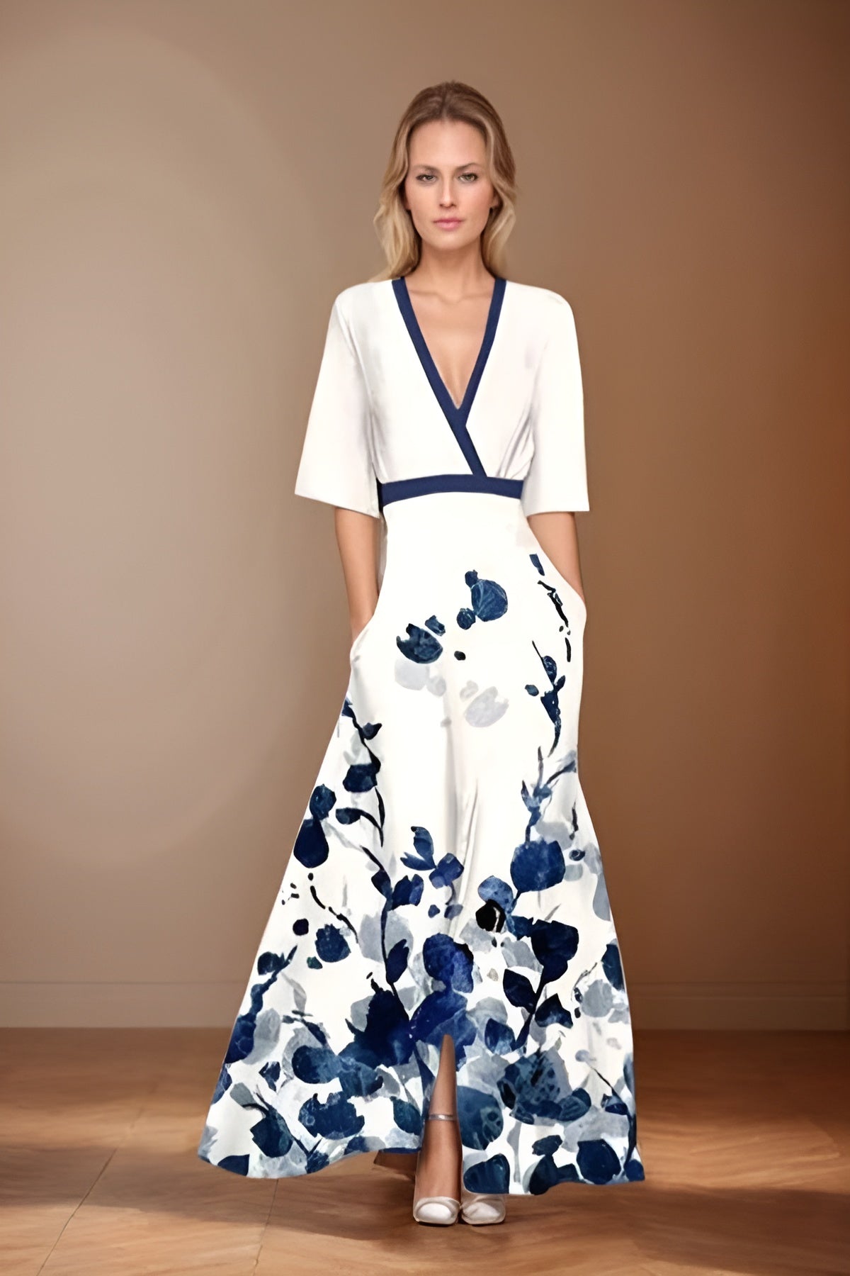 INGRID™ | Blommig Sommarklänning med V-ringning