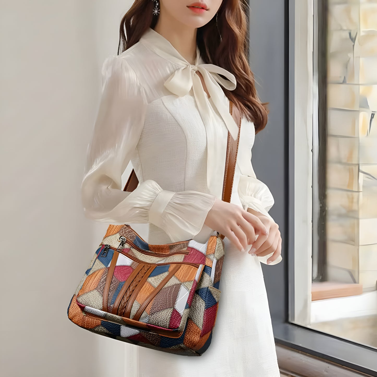 IRIS™ | Elegant Läder-Crossbodyväska för Stilfulla Dagar