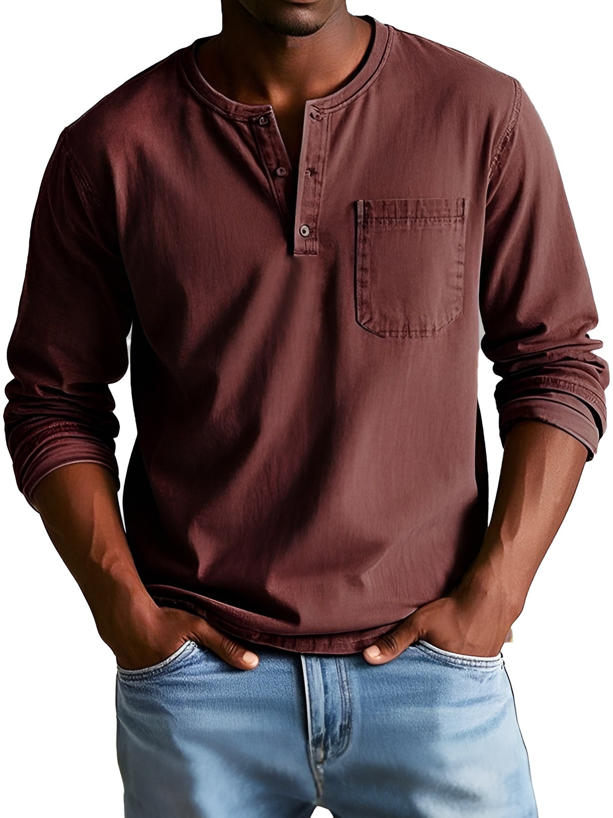 Lex™ | Tidlös Henley-tröja för män med självsäker stil
