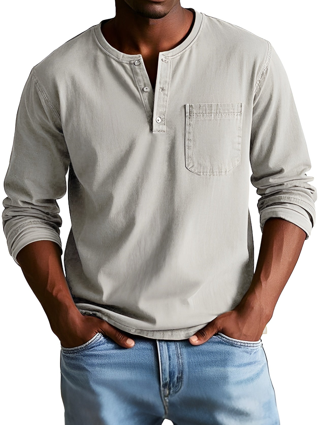 Lex™ | Tidlös Henley-tröja för män med självsäker stil