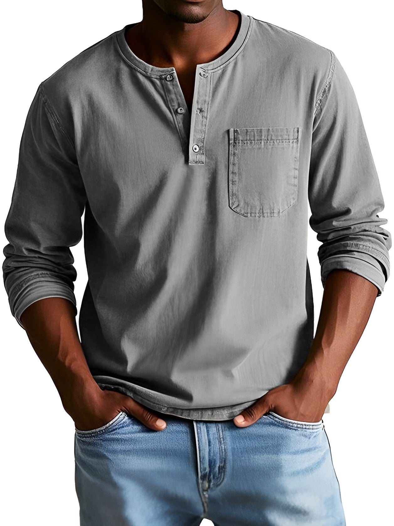 Lex™ | Tidlös Henley-tröja för män med självsäker stil