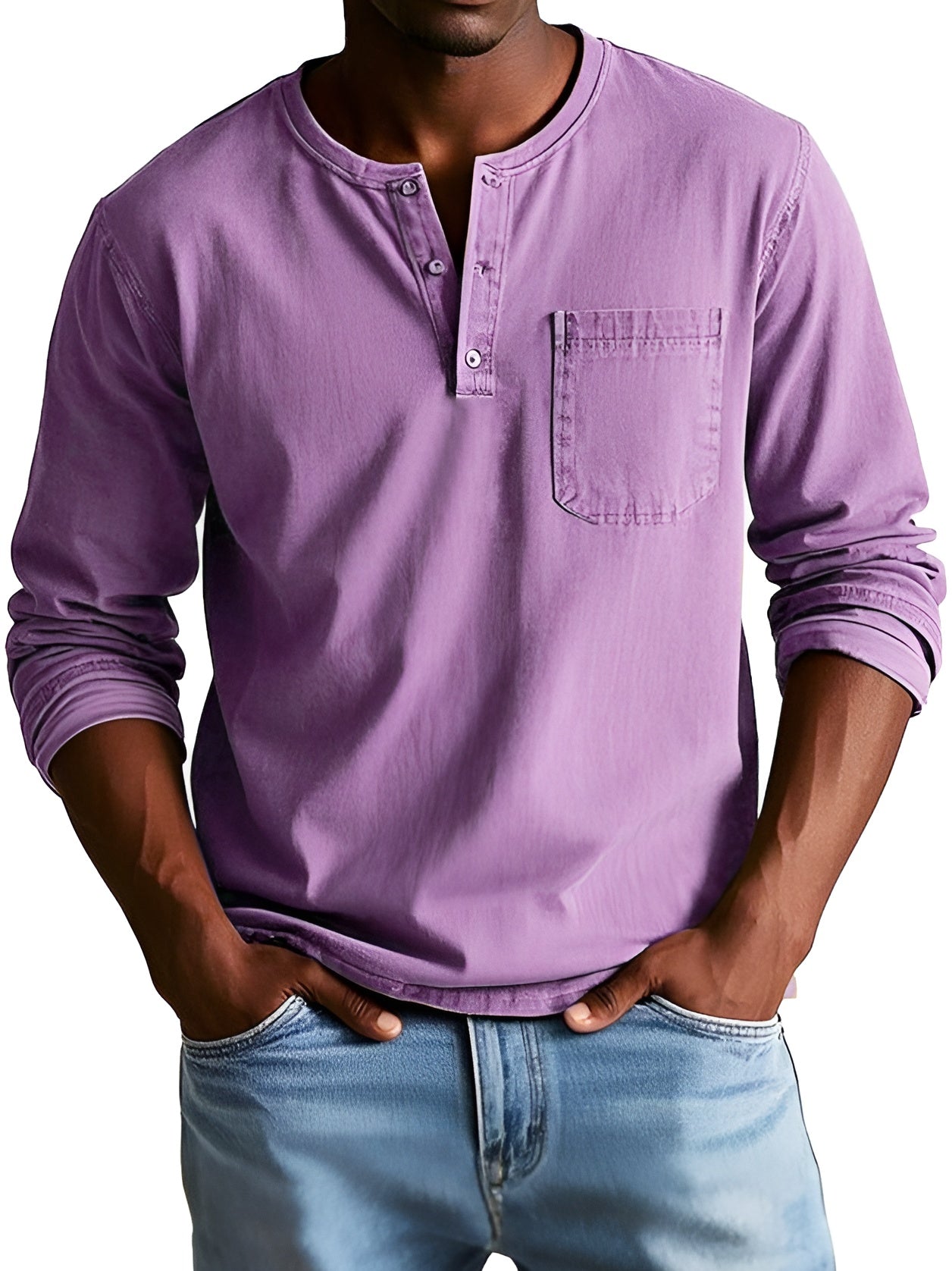 Lex™ | Tidlös Henley-tröja för män med självsäker stil