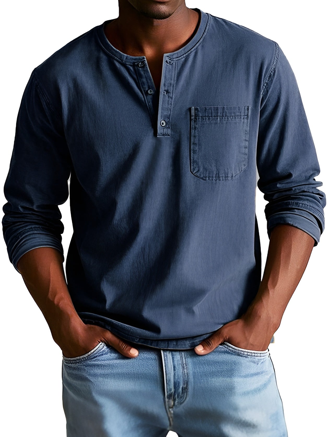 Lex™ | Tidlös Henley-tröja för män med självsäker stil