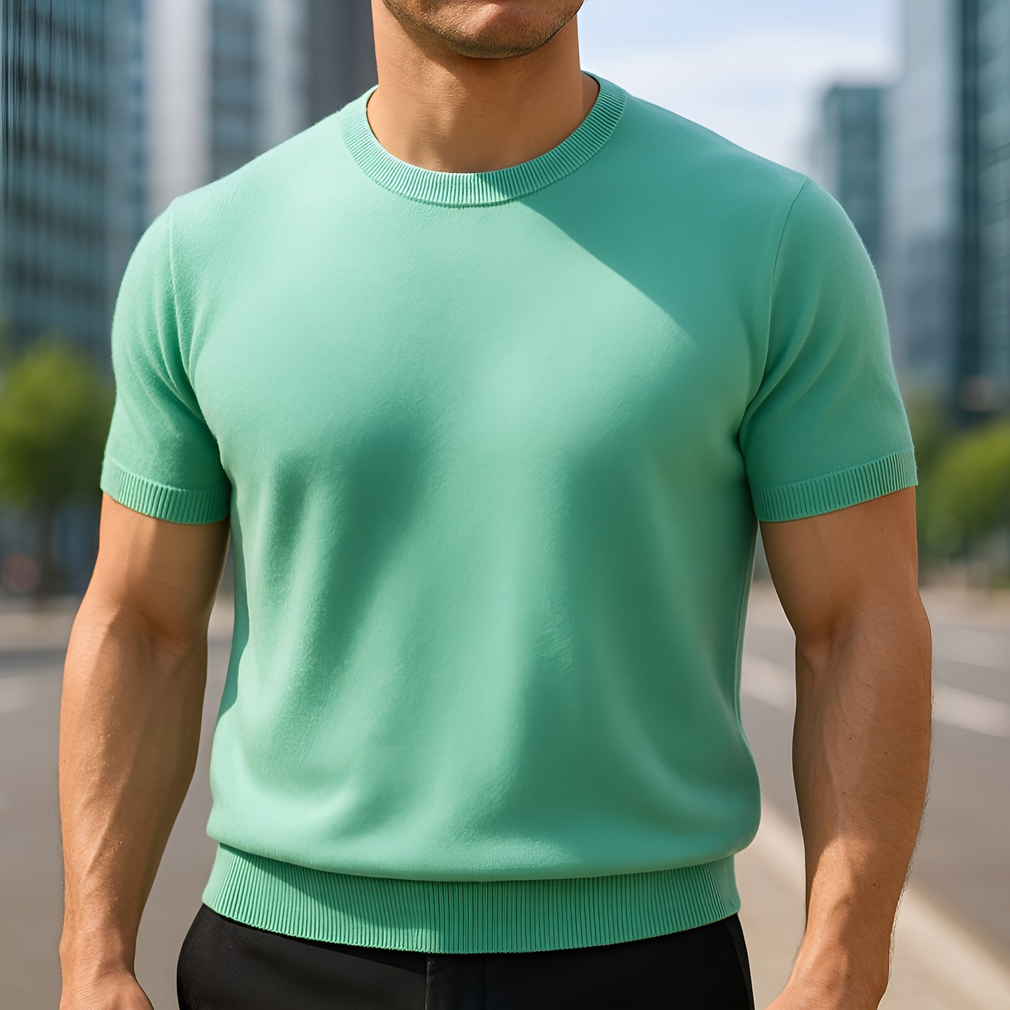 MARCUS™ | Stilren T-shirt för Män i Sommarstil