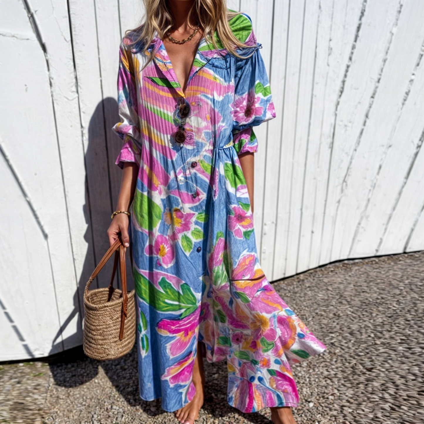 LINEA™ | Somrig Boho-klänning för Vår & Sommar