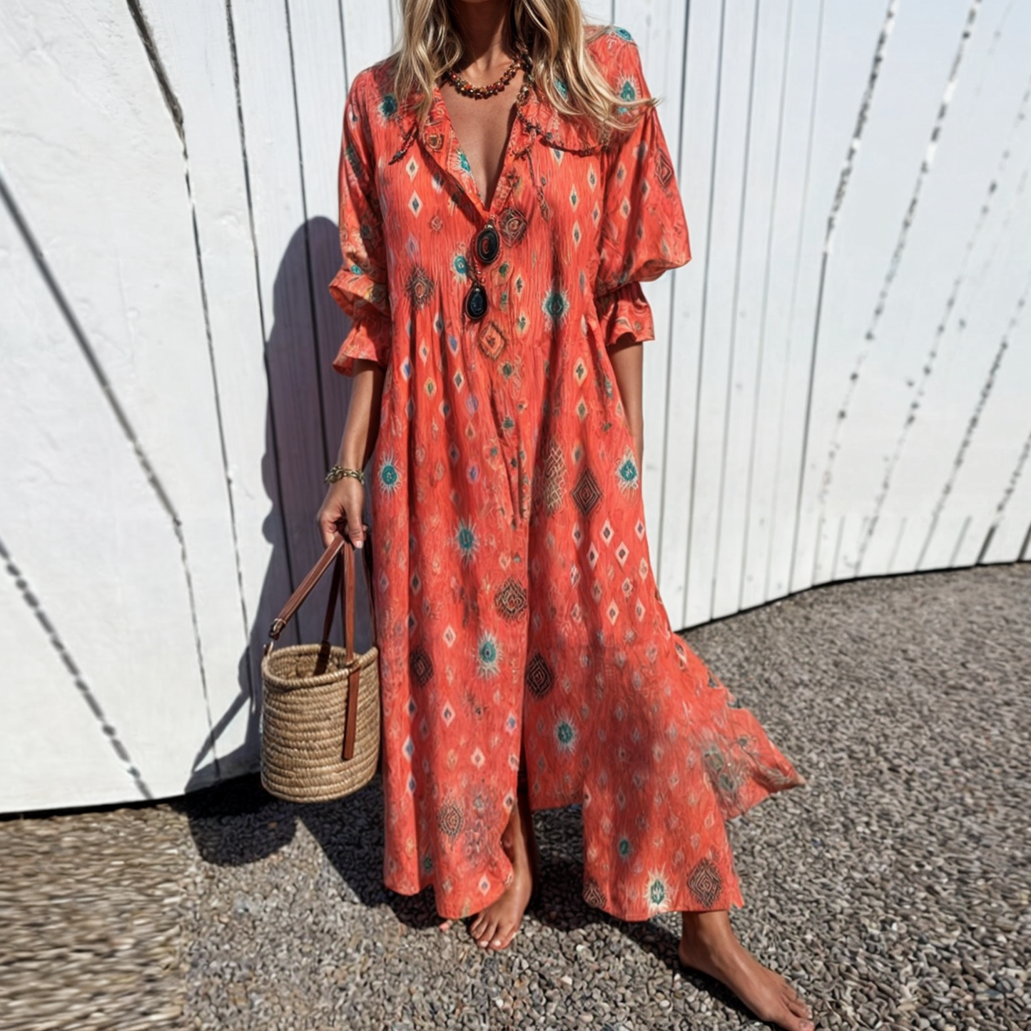 LINEA™ | Somrig Boho-klänning för Vår & Sommar