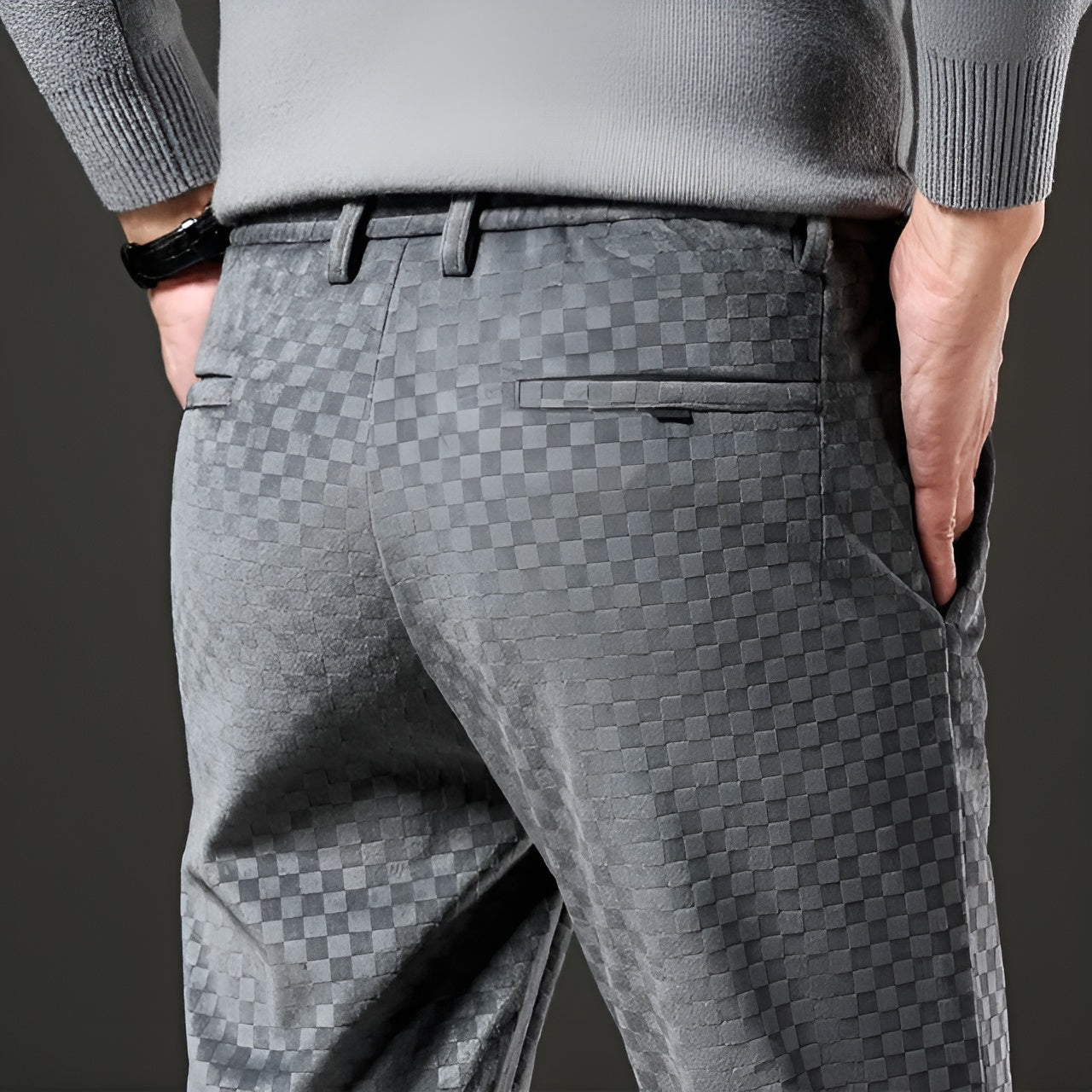 WILLIAM™ | Eleganta Manchesterbyxor med Tonalt Rutmönster