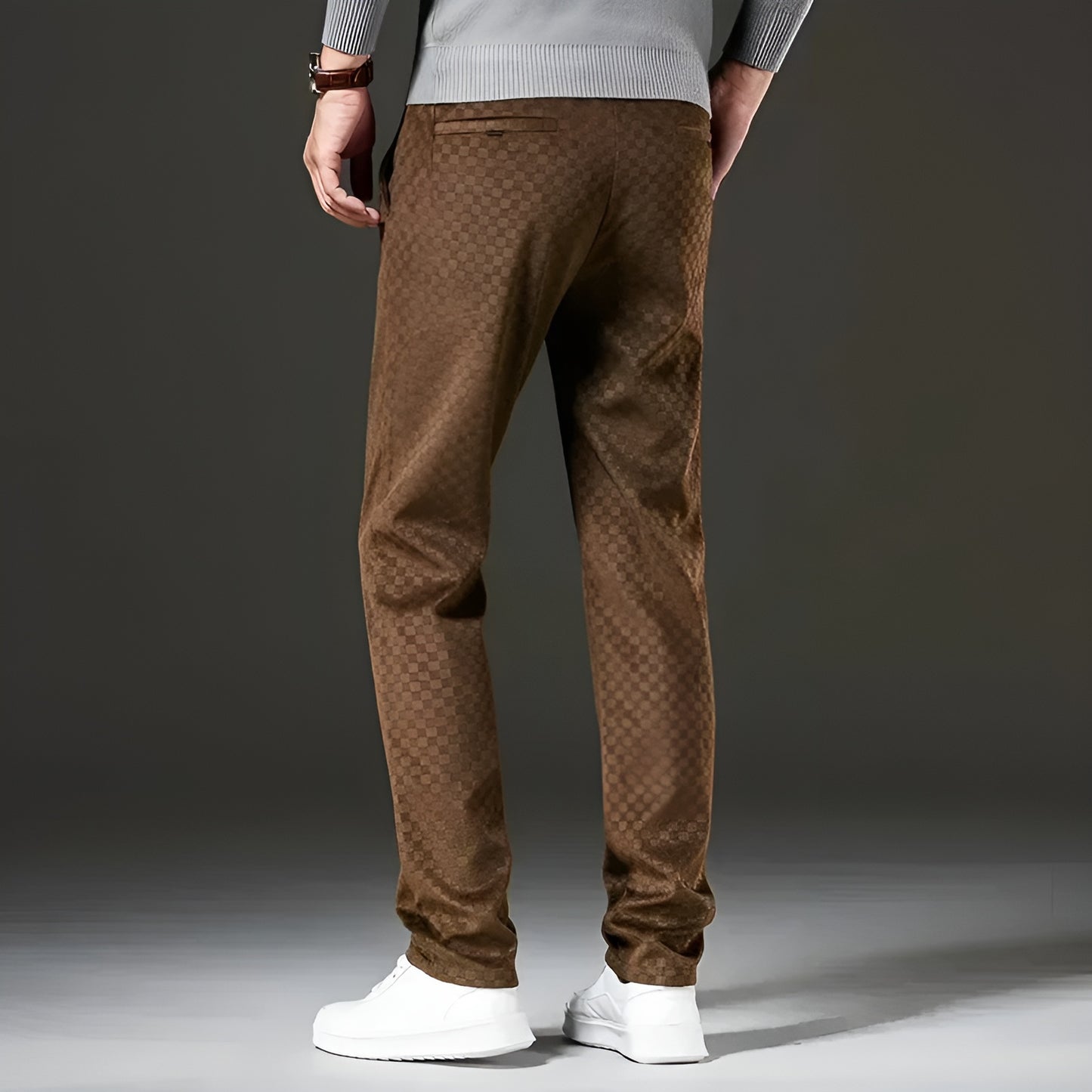 WILLIAM™ | Eleganta Manchesterbyxor med Tonalt Rutmönster