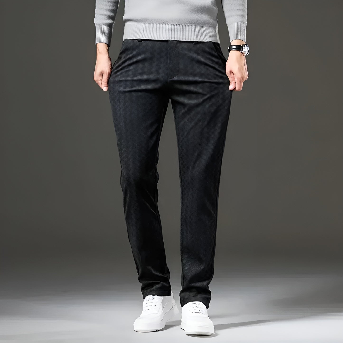 WILLIAM™ | Eleganta Manchesterbyxor med Tonalt Rutmönster