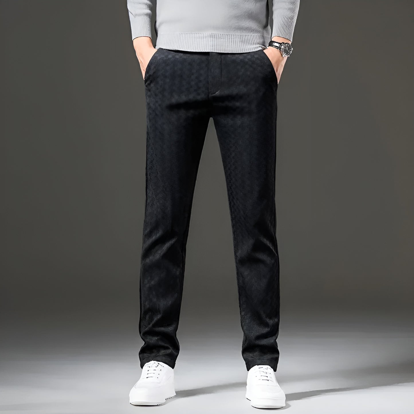 WILLIAM™ | Eleganta Manchesterbyxor med Tonalt Rutmönster