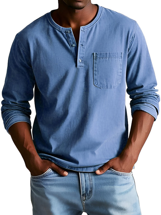 Lex™ | Tidlös Henley-tröja för män med självsäker stil