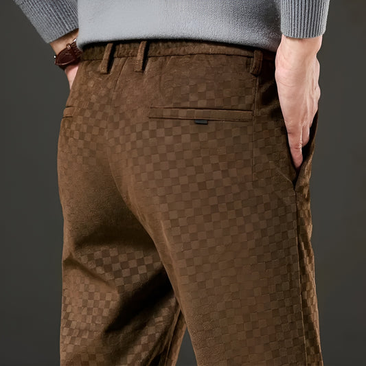 WILLIAM™ | Eleganta Manchesterbyxor med Tonalt Rutmönster